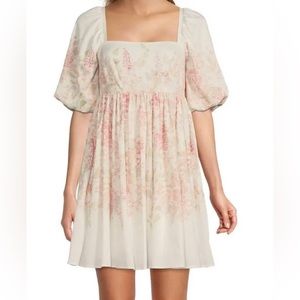 ANTONIO MELANI Karyna Square Neck Puff Sleeve Floral Dress size 16